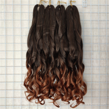 wavy wave hair rainbow braiding hair 22'' braiding hair extensions ocean wave crochet braids for Women